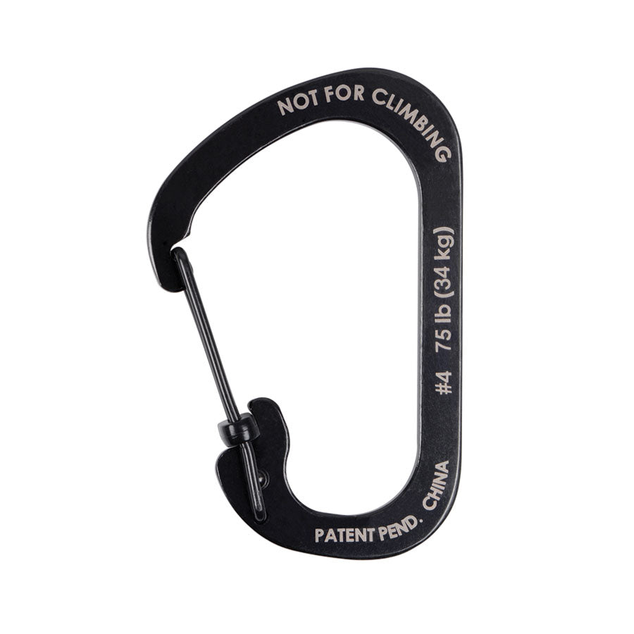 Nite Ize SlideLock Carabiner Stainless Steel #4 Black Outdoor Tactical Australia