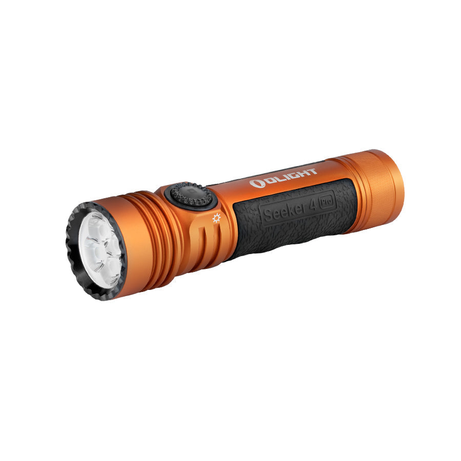 Olight Seeker 4 Pro Powerful 4600 Lumens Rechargeable Led Torch Orange Cool White: 5700-6700K Outdoor Tactical Australia