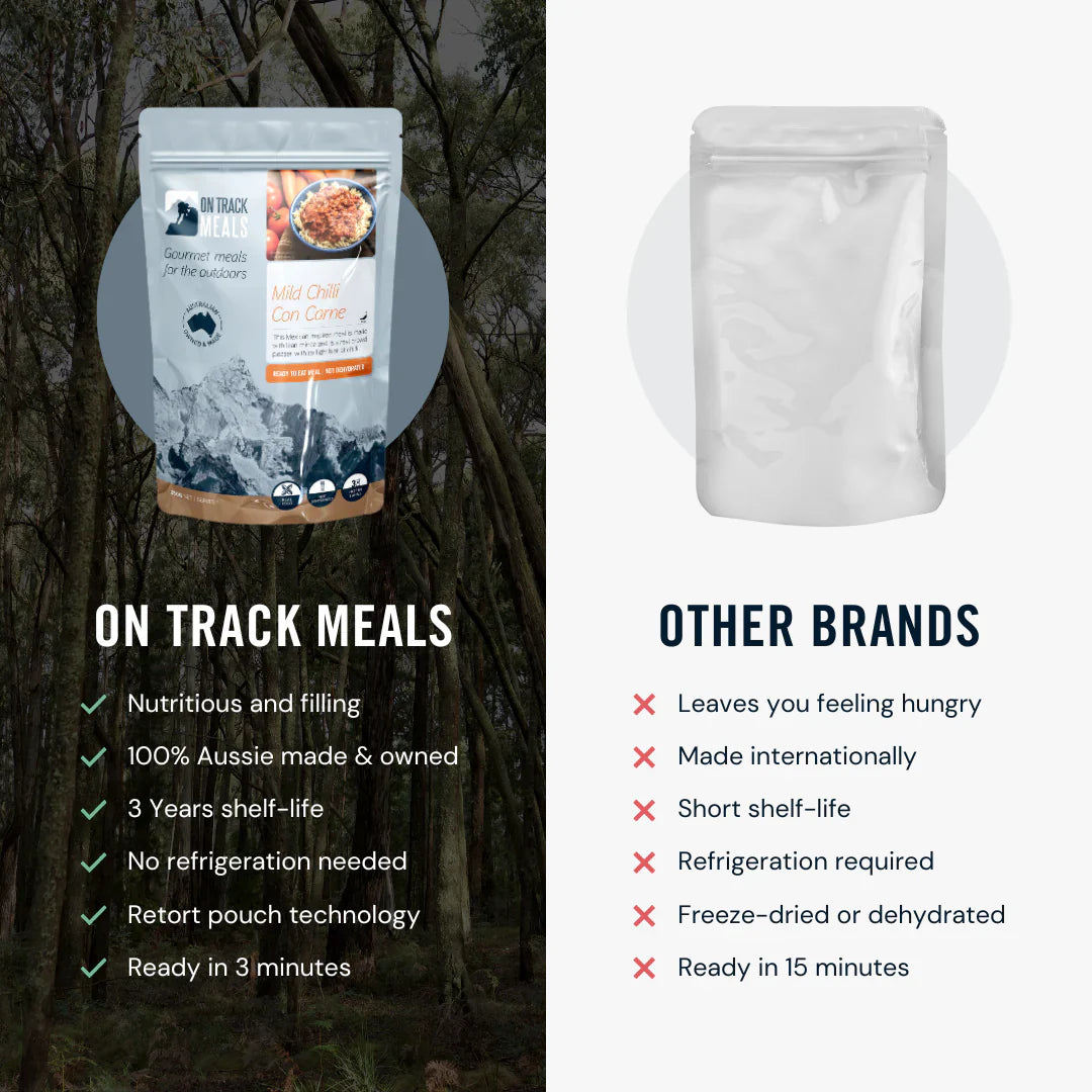On Track Meals Mild Chilli Con Carne Outdoor Tactical Australia