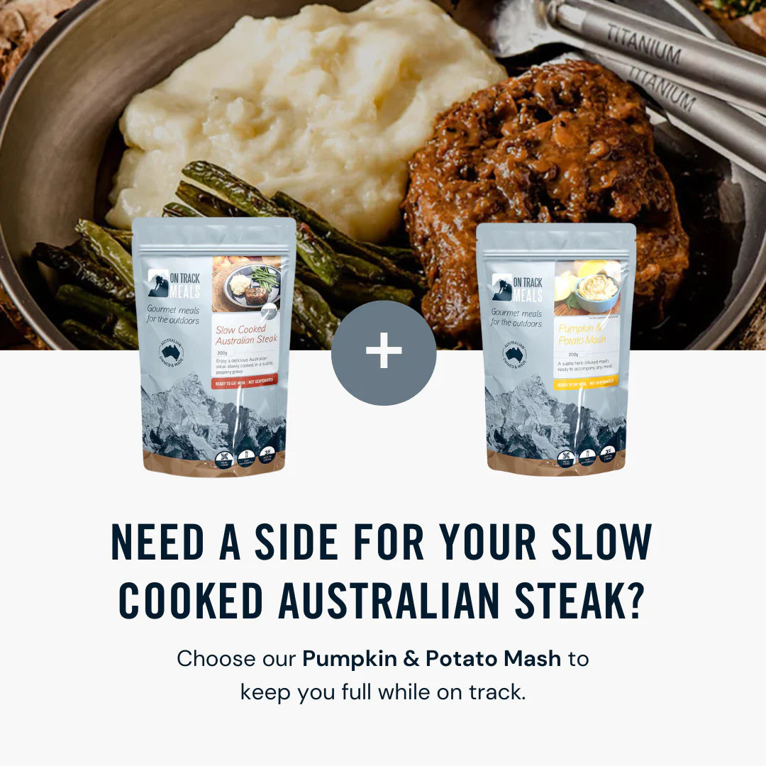 On Track Meals Slow Cooked Australian Steak (Premium Range) Outdoor Tactical Australia