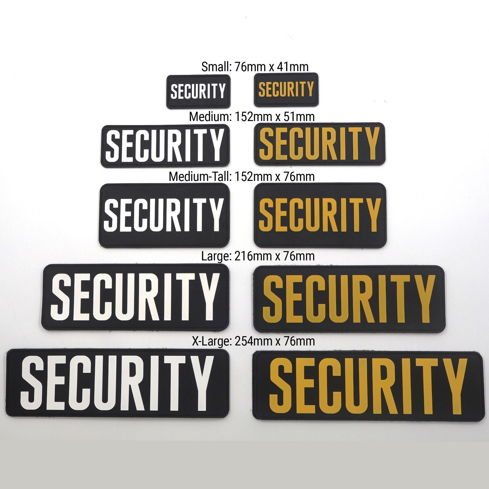 Outback Tactical 3D PVC Rubberised SECURITY Patches Various Sizes and Colours Outdoor Tactical Australia