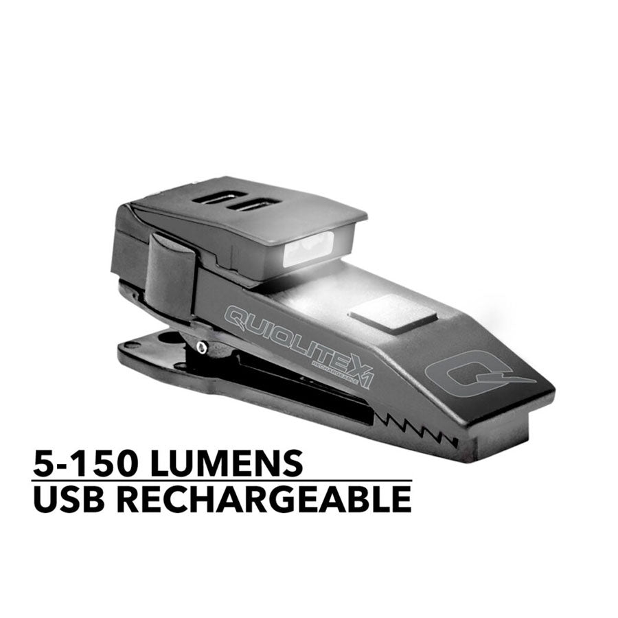 QuiqLite X1 USB Rechargeable Handsfree Dual LED Lighting - Blue/White Outdoor Tactical Australia