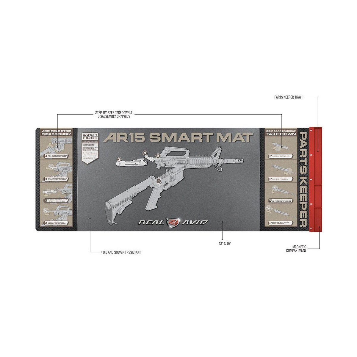 Real Avid Smart Gun Cleaning Mat AR-15 Outdoor Tactical Australia