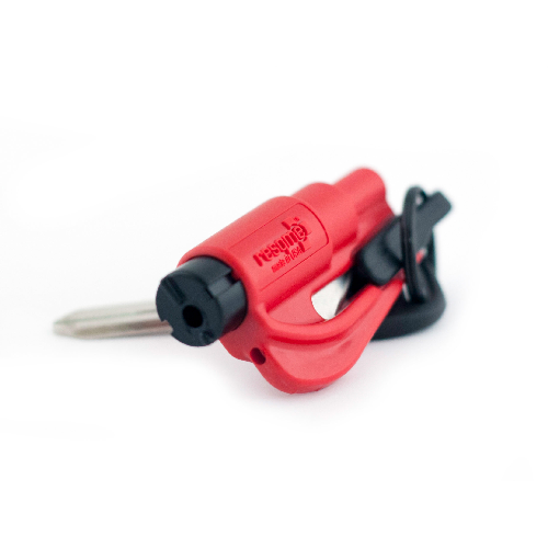 ResQme Rescue and Escape Tool with Glass Breaker and Seat Belt Cutter Red Outdoor Tactical Australia