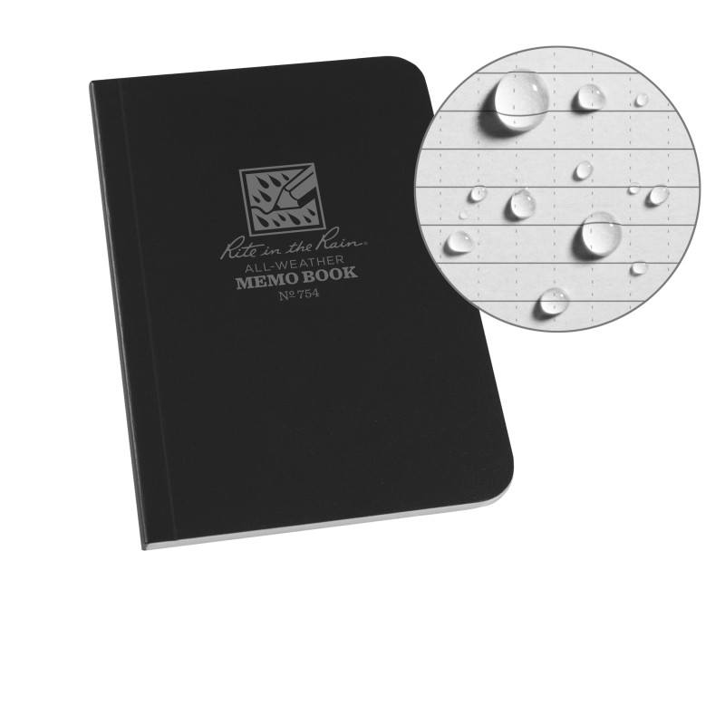 Rite in the Rain No754 Soft Cover Book Pocket Memo Black Outdoor Tactical Australia