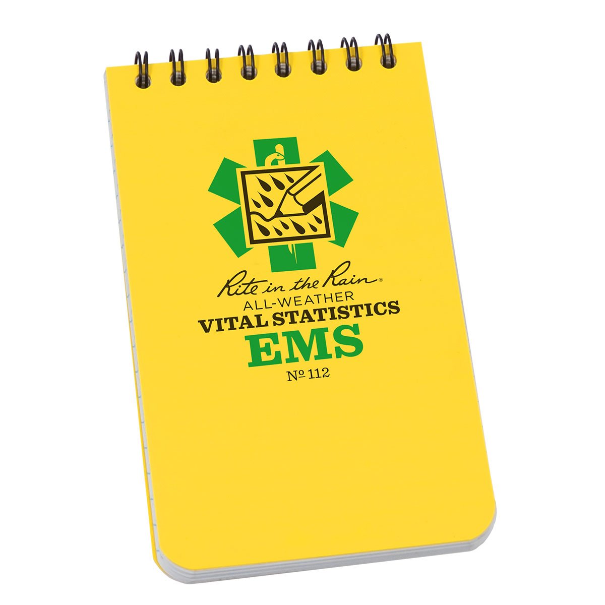 Rite in the Rain Top Spiral 3 x 5 Emergency Medical Services Polydura Notebook Vital Statistics Form/Notes Yellow Outdoor Tactical Australia