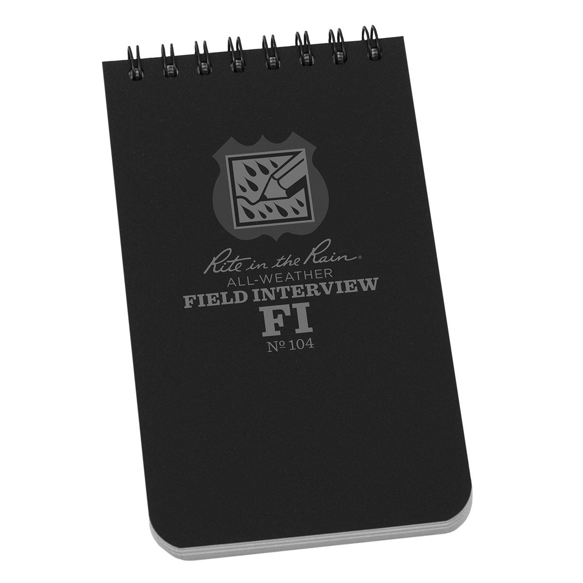 Rite in the Rain Top Spiral 3 x 5 Field Interview Polydura NotebooK Field Interview Form/Notes Black Outdoor Tactical Australia
