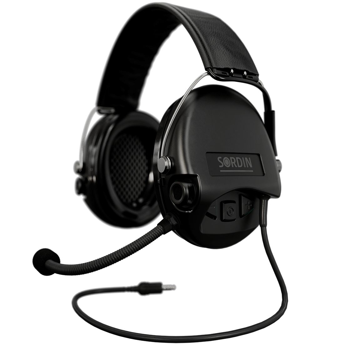Sordin Supreme MIL CC Hearing Protection Version: Standard Headband | Headband: Black Leather | Cup Colour: Black Outdoor Tactical Australia