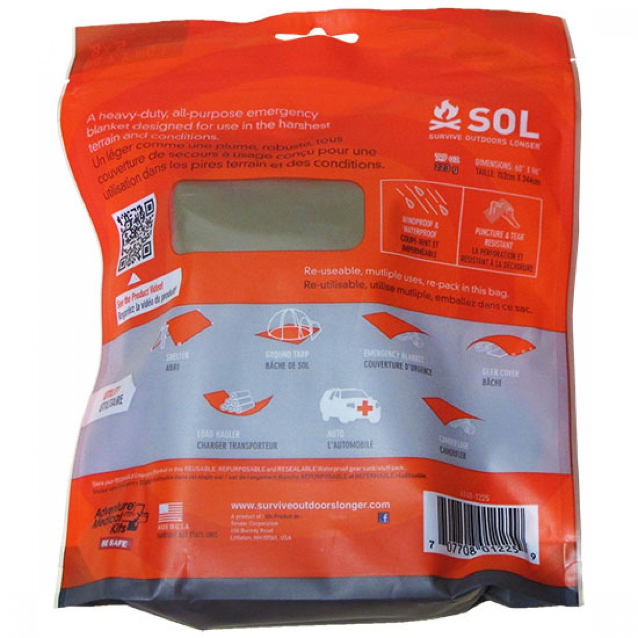 Survive Outdoors Longer SOL Heavy Duty Emergency Blanket Outdoor Tactical Australia