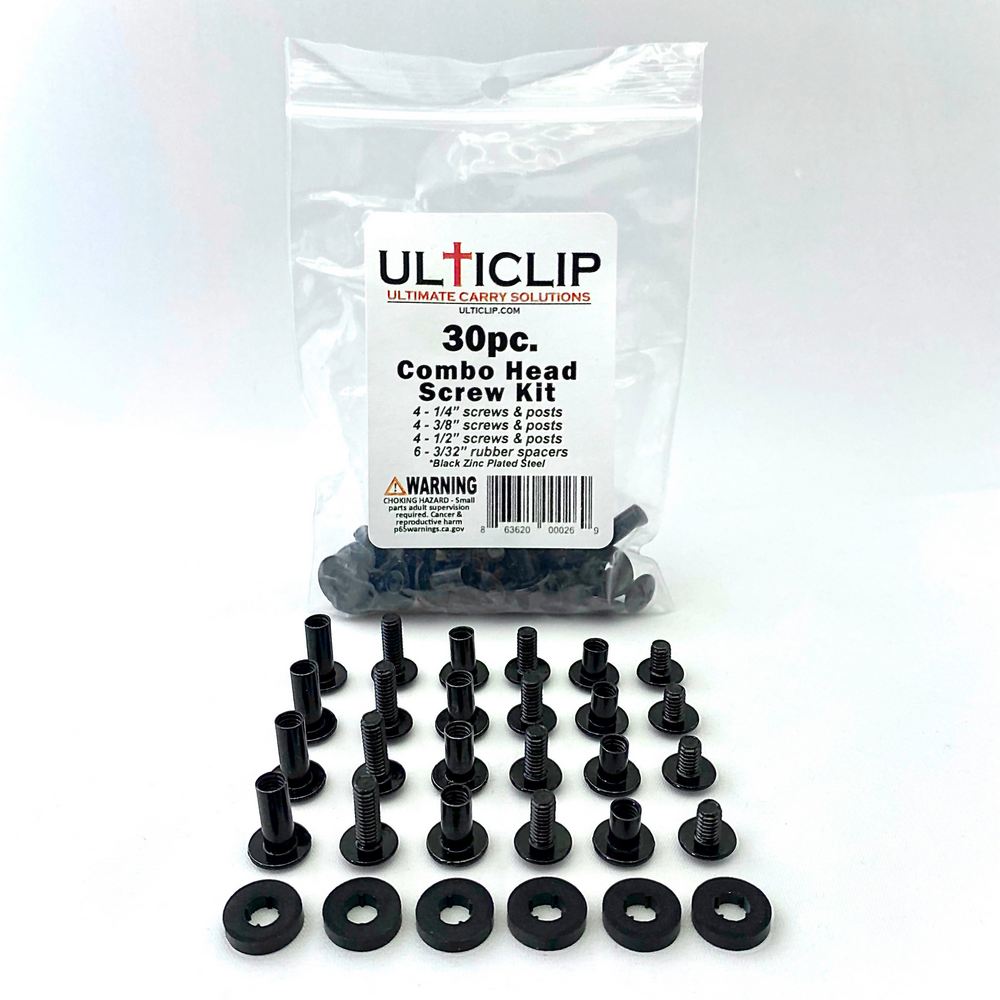 Ulticlip Ultimate Carry Solutions Combo Head Screw Kit 30 Pieces Outdoor Tactical Australia