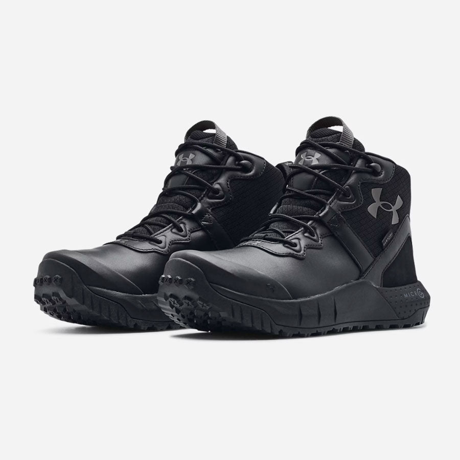 Under Armour Micro G Valsetz Mid Leather Waterproof Uniform Tactical Boots Outdoor Tactical Australia