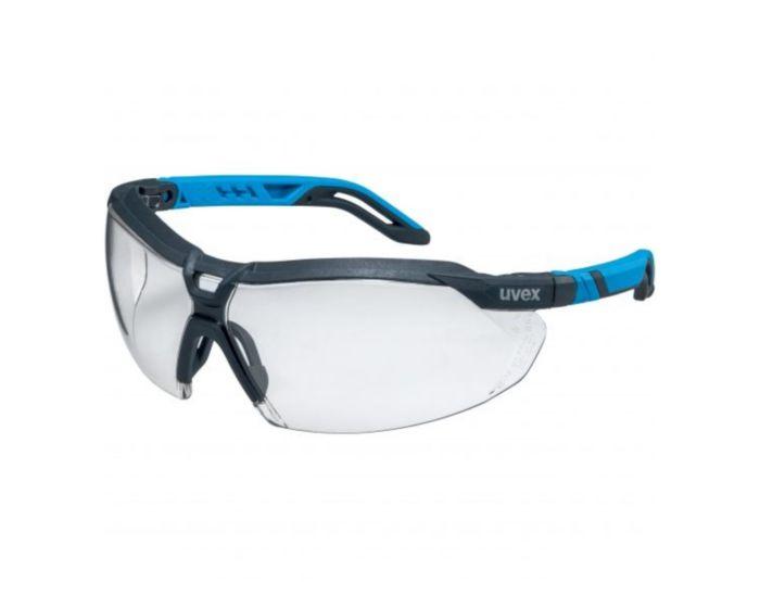 Uvex i-5 Safety Glasses Black and Blue Frame Clear HC-AF Lens Outdoor Tactical Australia