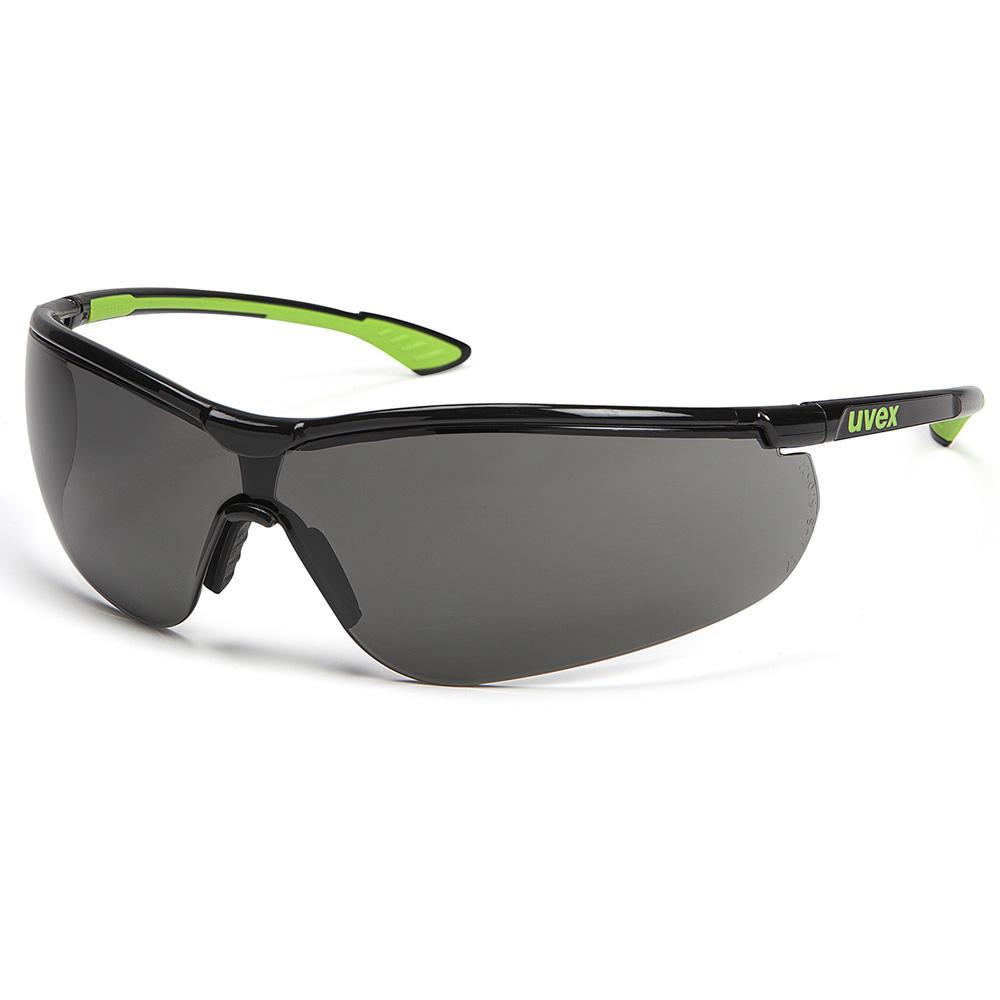 Uvex Sportstyle Safety Glasses 9193 Black and Green Frame with Grey Anti-Fog Lens Outdoor Tactical Australia