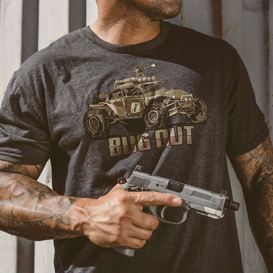 VIKTOS Big Time Bug Out Tee Charcoal Heather Outdoor Tactical Australia