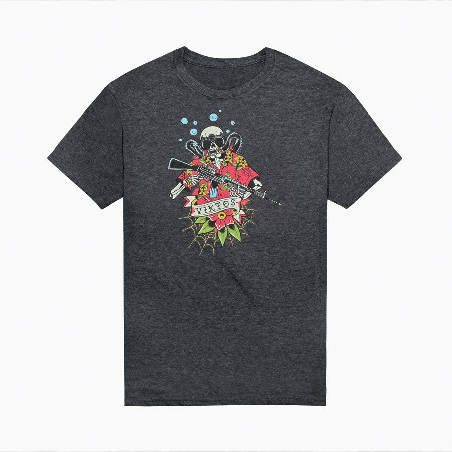 VIKTOS Easy Days Tee Charcoal Heather Small Outdoor Tactical Australia