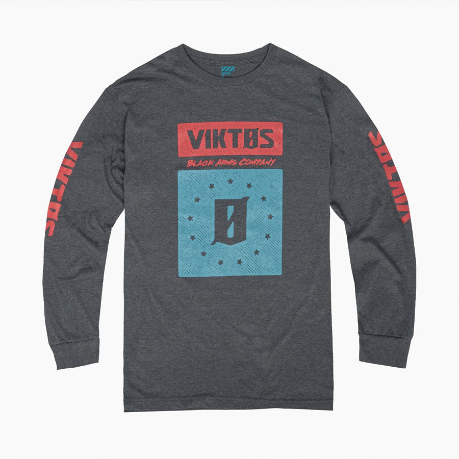 VIKTOS Patriot Block Long Sleeve Tee Black Small Outdoor Tactical Australia