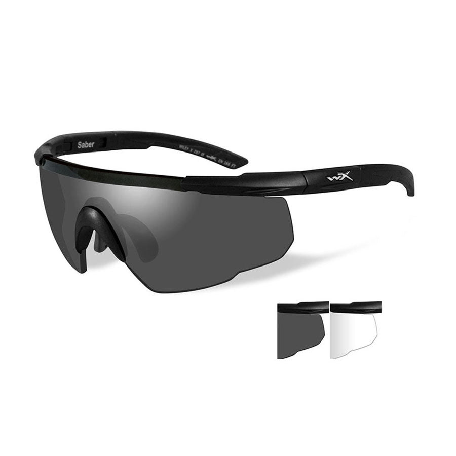 Wiley X Saber Advanced Grey and Clear Two Lens w/ Matte Black Frame Outdoor Tactical Australia
