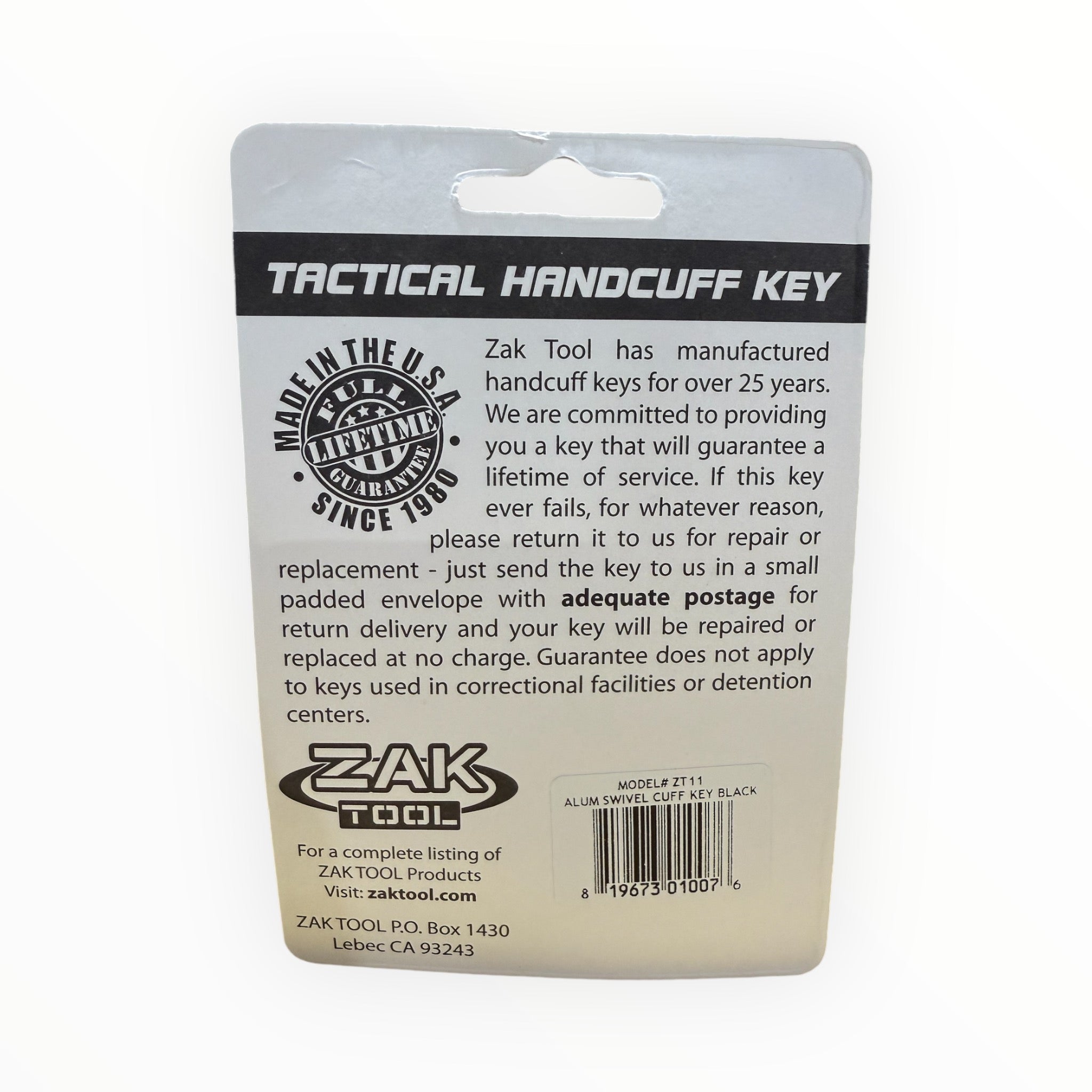 Zak Tool ZT11 Aluminum Swivel Key Black Outdoor Tactical Australia