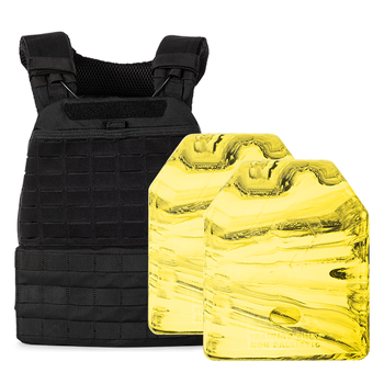 5.11 TacTec Plate Carrier [Black] & 2 X 1.7kg Rubber Training Plate