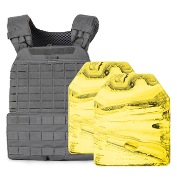 5.11 TacTec Plate Carrier [Storm] & 2 X 1.7kg Rubber Training Plate