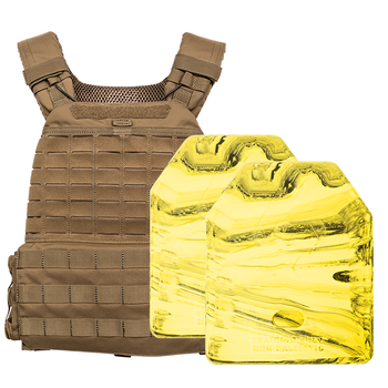 5.11 TacTec Plate Carrier [Kangaroo] & 2 X 1.7kg Rubber Training Plate