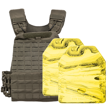 5.11 TacTec Plate Carrier [Ranger Green] & 2 X 1.7kg Rubber Training Plate