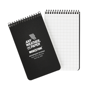 Modestone A10 Top Spiral Notepad 76x130mm- 50 sheets - BLACK