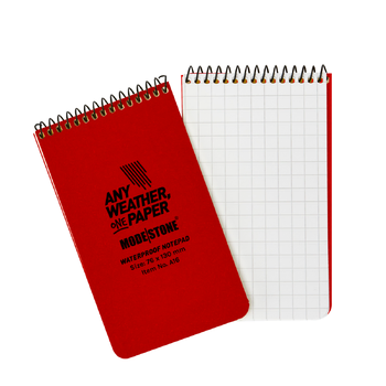 Modestone A15 Top Spiral Notepad 76x130mm- 50 sheets - RED