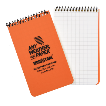 Modestone A18 Top Spiral Notepad 76x130mm- 50 sheets - ORANGE