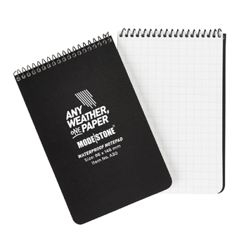 Modestone A30 Top Spiral Notepad 96x148mm- 50 sheets - BLACK