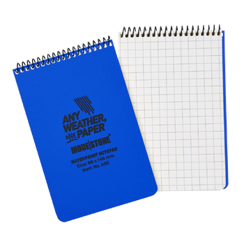 Modestone A36 Top Spiral Notepad 96x148mm- 50 sheets - BLUE