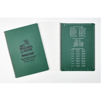 Modestone C43MIL Side Spiral Notepad A4, 210x297mm, 50 sheets, GREEN (NSN: 7530-58-001-3828)