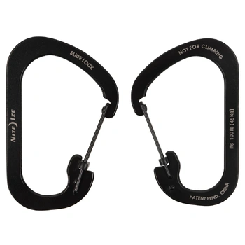 Nite Ize SlideLock Carabiner Stainless Steel #6 - Black