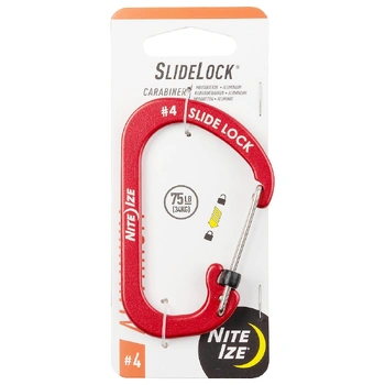 Nite-Ize SlideLock Carabiner Aluminium #4 - Red