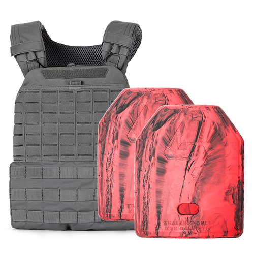 5.11 TacTec Plate Carrier [Storm] & 2 X 2.6kg Rubber Training Plate