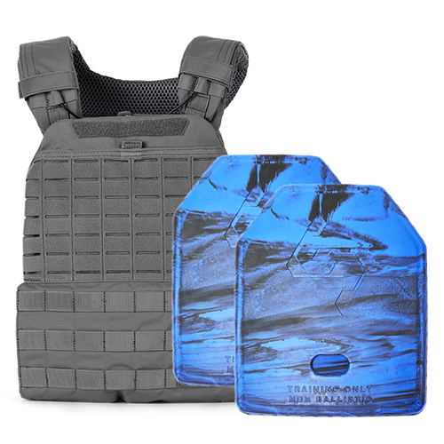 5.11 TacTec Plate Carrier [Storm] & 2 X 3.97kg Rubber Training Plate