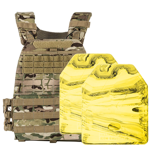 5.11 TacTec Plate Carrier [MultiCam] & 2 X 1.7kg Rubber Training Plate