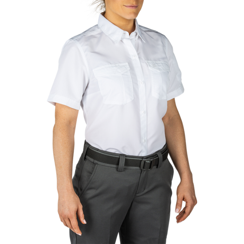 5.11 Tactical Women's Fast Tac S/S Shirt [Colour: Uniform White]  [Size: Small]