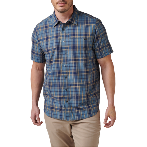 5.11 Tactical Wyatt S/S Plaid Shirt [Colour: Blue Plaid] [Size: Small]