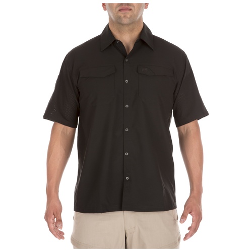 5.11 Freedom Flex Short Sleeve Woven Shirt [Colour: Black] [Size: Large]