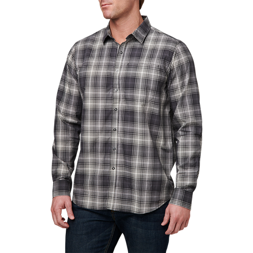 5.11 Tactical Igor L/S Plaid Shirt [Colour: Black Plaid 2] [Size: Small]