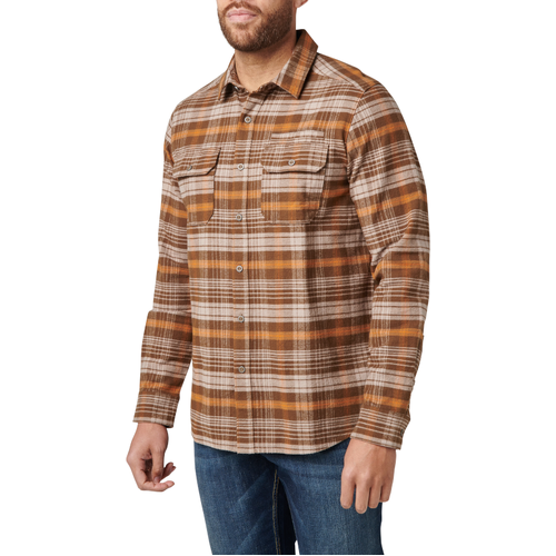 5.11 Tactical Lester HVYWT Flannel L/S Shirt [Colour: Dark Earth Plaid] [Size: Small]