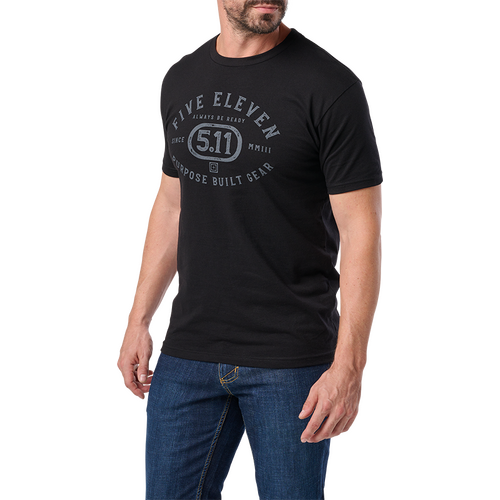 5.11 Tactical Purpose Crest S/S Tee [Colour: Black] [Size: Small]