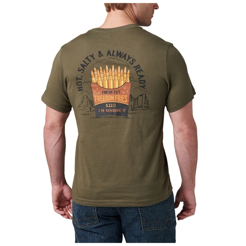 5.11 Tactical Freedom Fries Tee [Colour: Ranger Green] [Size: Large]