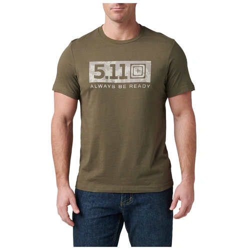 5.11 Tactical ATMOS Logo Tee [Colour: Ranger Green] [Size: 2X-Large]