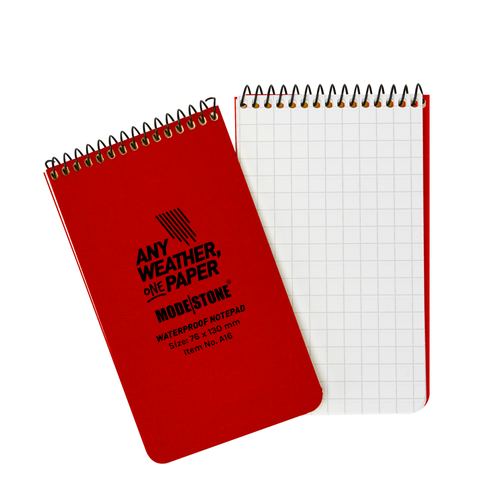 Modestone A15 Top Spiral Notepad 76x130mm- 50 sheets - RED