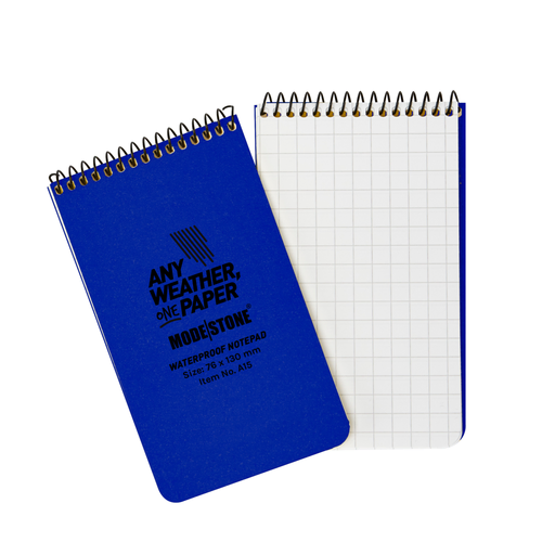 Modestone A16 Top Spiral Notepad 76x130mm- 50 sheets - BLUE