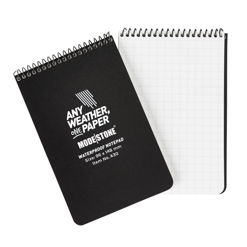 Modestone A30 Top Spiral Notepad 96x148mm- 50 sheets - BLACK