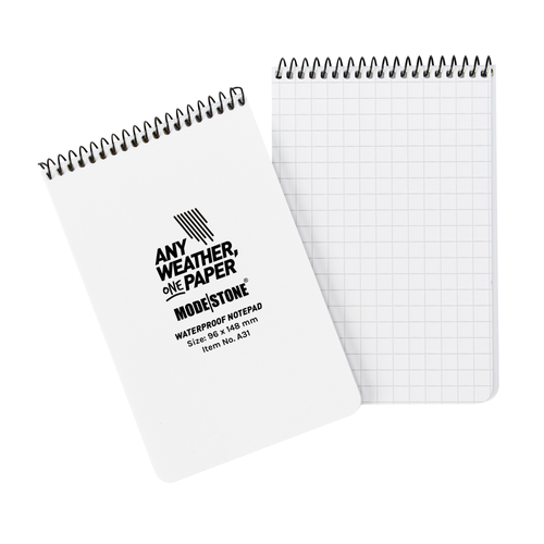 Modestone A31 Top Spiral Notepad 96x148mm- 50 sheets - WHITE