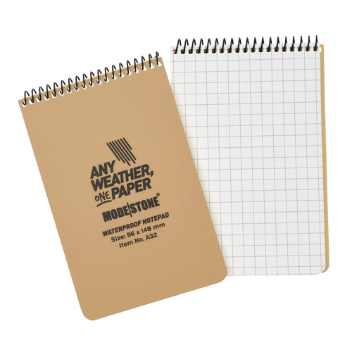 Modestone A32 Top Spiral Notepad 96x148mm- 50 sheets - TAN